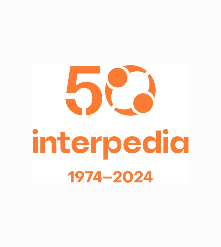 Interpedian 50-vuotisjuhlavuoden logo